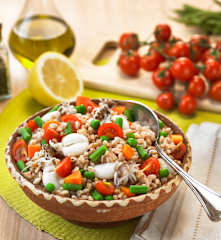 Farro con seppie e verdure