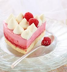 Bavarois framboise-chocolat blanc