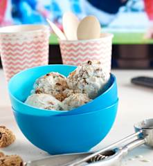 Crème glacée aux cookies et chocolat blanc