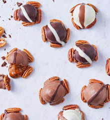 Tortugas de tres chocolates