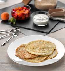 Crêpes de salvado de avena