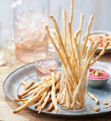 Gressins à la fleur de sel, bacon et thym