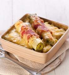 Porree-Schinken-Auflauf