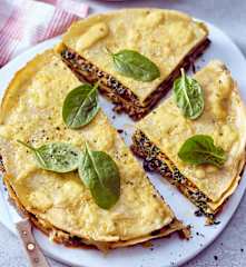 Spinat-Pfannkuchen-Torte