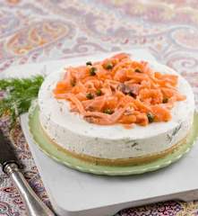 Cheesecake de salmão e funcho