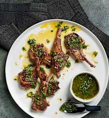 Sous-vide Lamb Chops with Mint Sauce