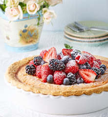 Tarta de ricotta y frutos rojos