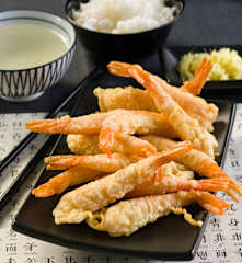 Ebi tempura (langostinos en tempura)
