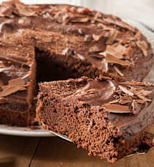 Tarta de chocolate con dos texturas