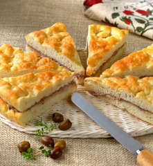 Focaccia alla crema di formaggi