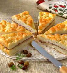 Focaccia à la crème de fromages