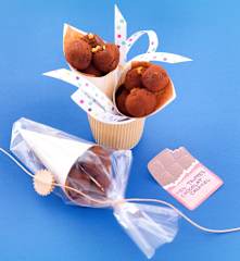 Truffes au chocolat et au caramel au beurre salé