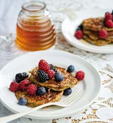 Panquecas de banana e aveia