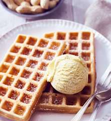 Erdnussbutter-Waffeln