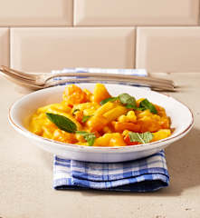 Pasta mit Gorgonzola-Kürbis-Sauce