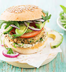 Hamburguesas de atún y amaranto