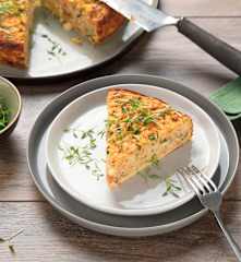 Gemüse-Fritatta mit Kresse