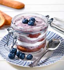 Tiramisù ricotta e mirtilli