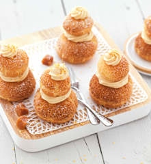 Religieuses craquelin caramel au beurre salé