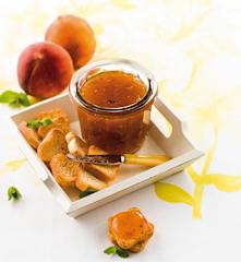 Doce de pêssego com hortelã