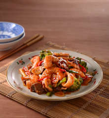 柿乾茄醬炒雙鮮