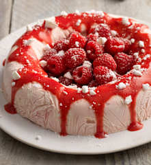 Frozen Raspberry Ripple Meringue