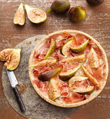 Tarte de figo e presunto