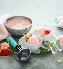 Glace à la fraise et au yaourt