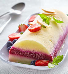 Bûche sorbet aux trois parfums