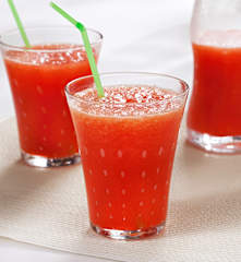 Granizado de naranja con fresas