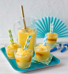 Orange slushy cups