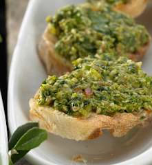 Bruschetta de aceitunas