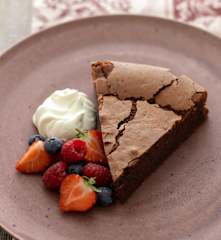 Chocolate Hazelnut Torte with Fresh Berries