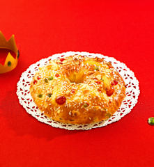 Galette des rois con frutta candita