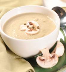 Cuketová polévka se žampióny