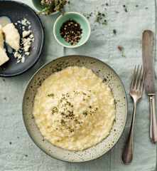 Risotto dengan keju parmesan
