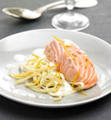 Pavé de saumon et son fenouil confit à l'orange