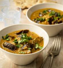 Aubergine, Coconut and Peanut Curry