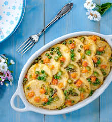 Gnocchi di semolino con ragù di verdure
