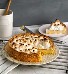 Flan de París con merengue