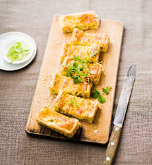 Tarte au poireau et lardons