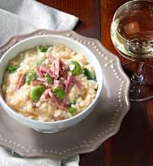 Risotto primavera allo speck