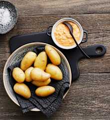 Pellkartoffeln mit Mojo-Quark