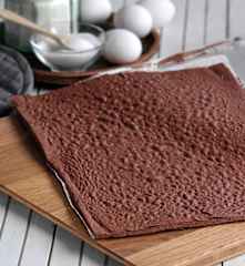 Bizcocho plancha de chocolate