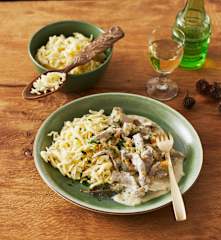 Geschnetzeltes in Meerrettichrahm