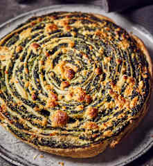 Spinat-Frischkäse-Schnecke