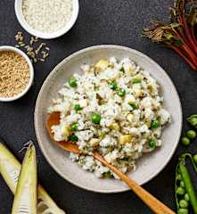 春笋豌豆香椿烩饭