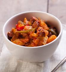 Paprika-Kartoffeln mit Kabanossi