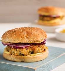 Hamburguesa de salmón
