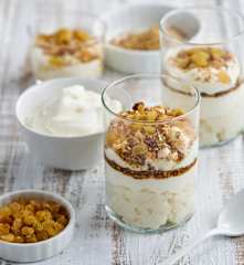 Risoto doce de vinho do Porto branco com praliné